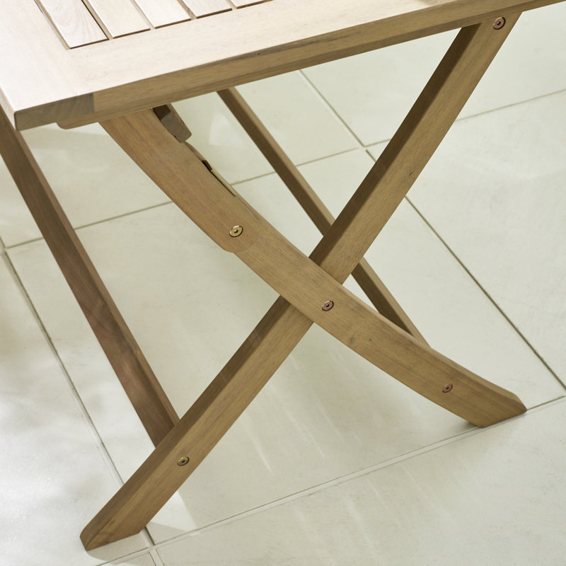 Ronja Outdoor Folding Wooden Garden Dining Table - Seats 4 for Modern Garden Patio Dining