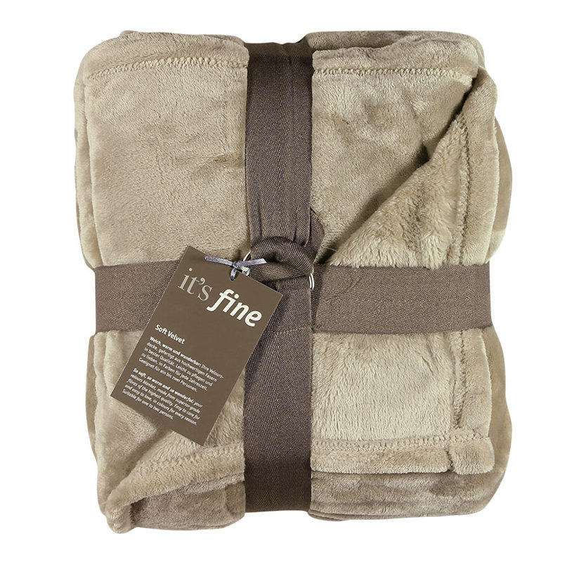 Durkee Throw Blanket, Beige