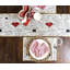 Chemin de table ovale géométrique en mélange de coton Saint-Valentin-827042672