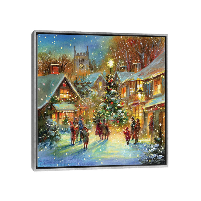« Evening Carol » par Jim Mitchell-impression, H 18 po x l 18 po x 1,5 po, Toile avec cadre argenté