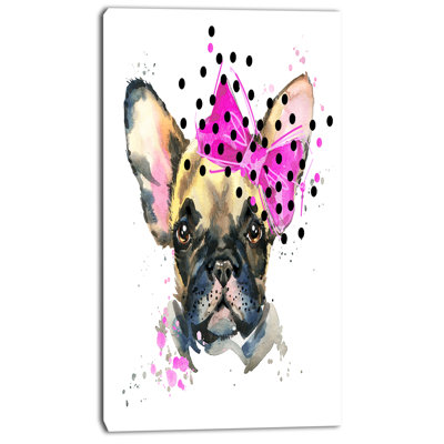 « mode french bouledogue », reproduction d’art sur toile tendue