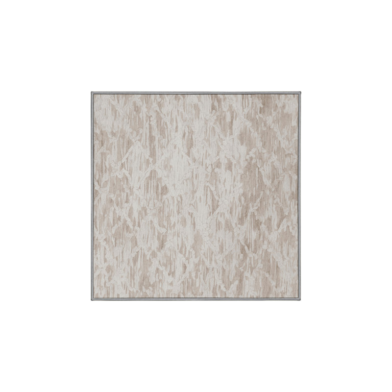 Tapis gris lavable à la machine, Carré 6 pi