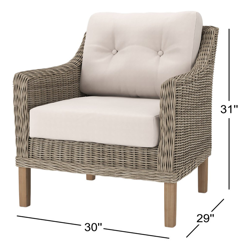 Chaise de patio avec coussins Sunbrella Kells