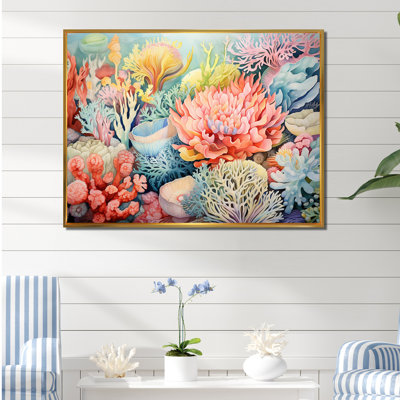 «The Colorful Coral Reef Happiness I» - art mural corail sous l'eau
