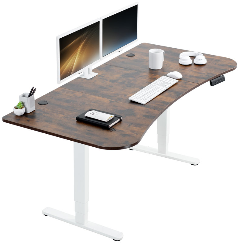 Bureau pour travailler debout à hauteur réglable, Blanc