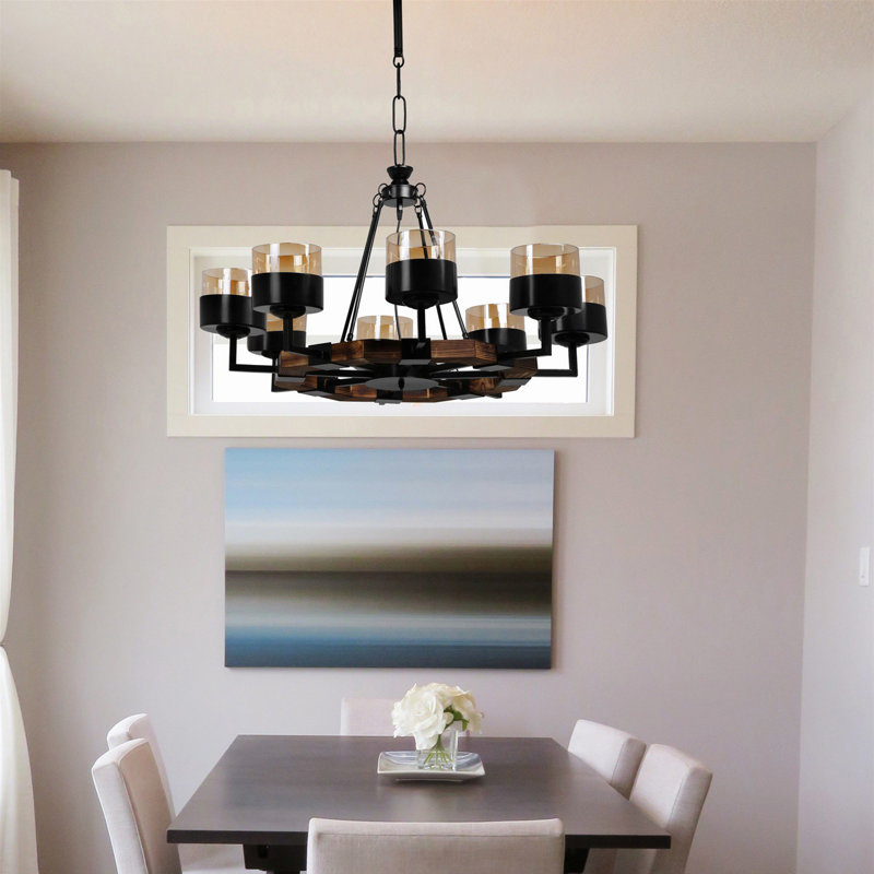 Fentress 8 - Light Shaded Chandelier