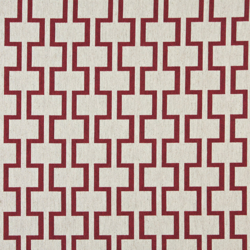 Tissu de lin géométrique, Rouge 1