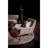 Moray 72'' Matte Black Novelty Floor Lamp with Outlet