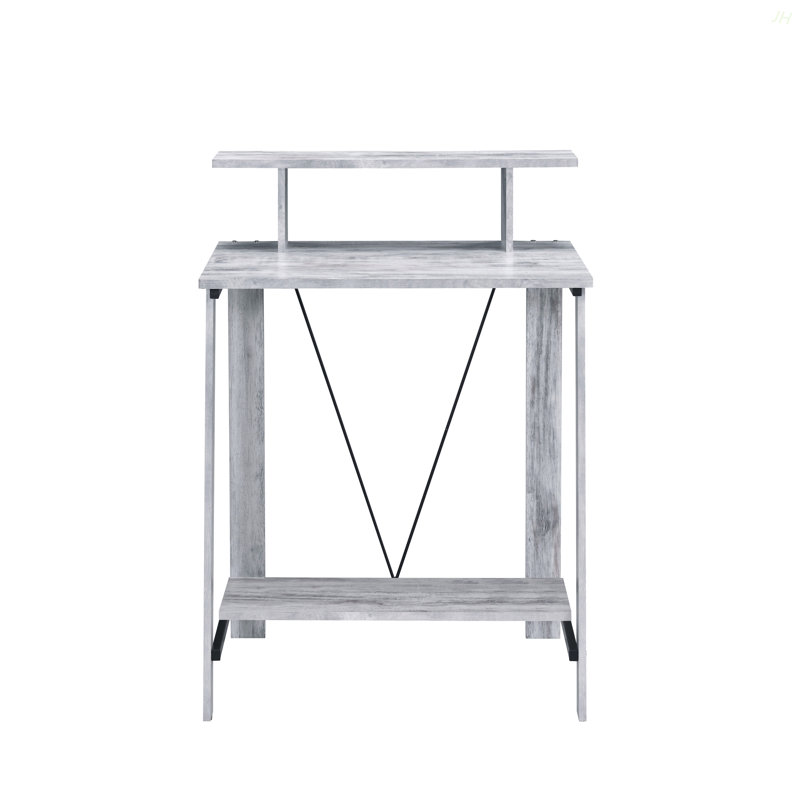 Bureau d'écriture antique blanc et noir, Blanc