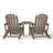 Outdoor Poly Adirondack Chair Set With Connecting Tray & Cup Holder-1226531864