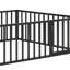 Structure de lit en métal avec clôture et porte-1299569574