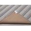 Tapis oriental ivoire touffeté à la main multicolore à rayures contemporaines-1343101878