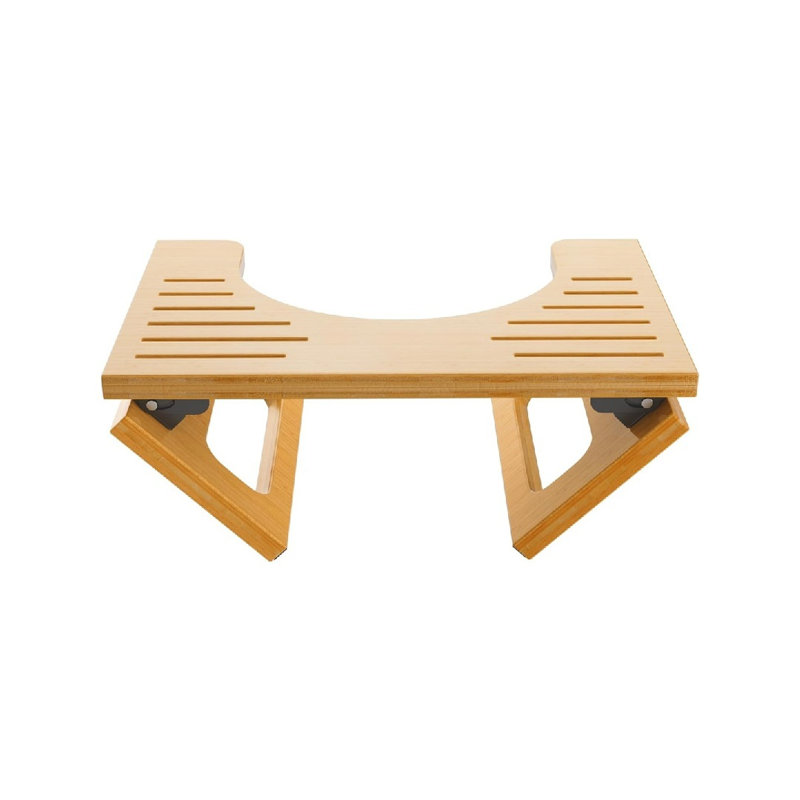 Tabouret de toilette en bambou 7 pouces pour salle de bain, brun