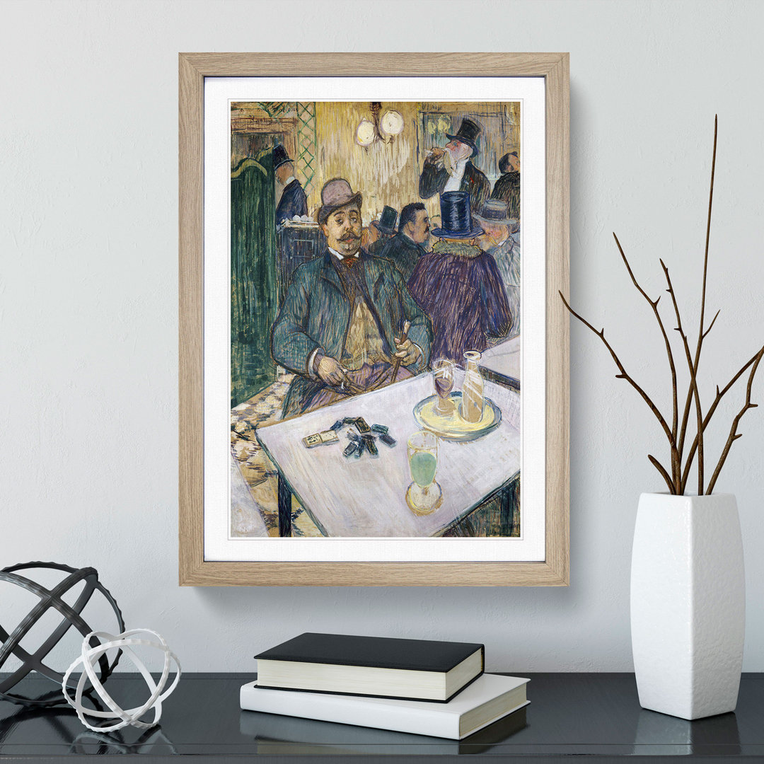 Monsieur Boileau at the Cafe by Henri De Toulouse-Lautrec - Picture Frame Painting