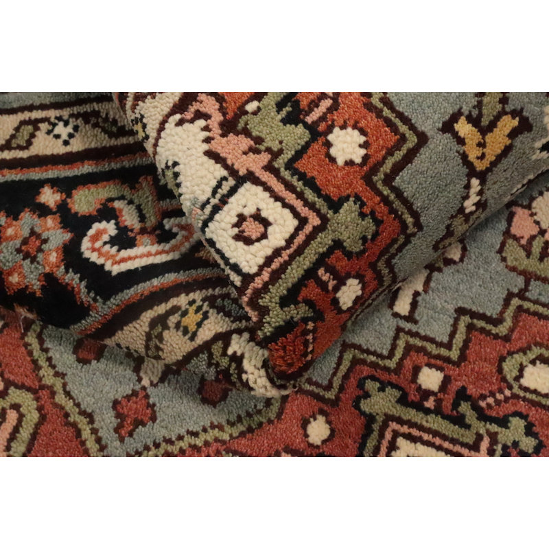 Tapis géométrique traditionnel fait à la main 4 x 6