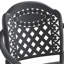 Chaise de patio en fonte d'aluminium 2 pièces avec structure et coussins noirs-467420967