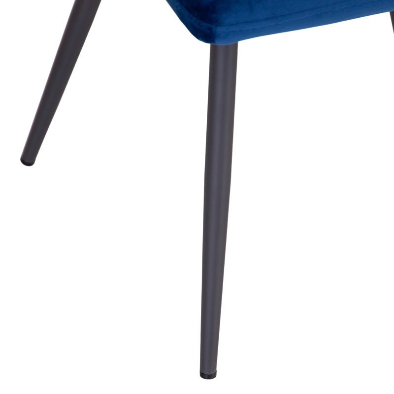 Gretton Retro Dining Chair - Velvet , Blue
