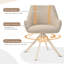 46cm H Linen Upholstered Metal Upholstered Back Armchair in Beige-640451330