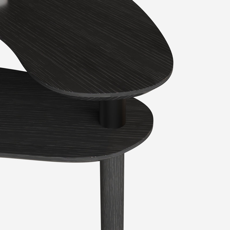 Table basse rotative à 360 degrés avec rangement spacieux et panneau de fibres à densité moyenne durable