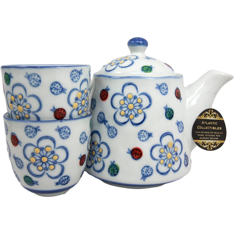 Red Barrel Studio® 18oz. Floral Teapot Set