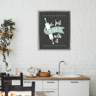 Rouleau avec cadre flottant noir, design par lettré et doublé