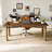 Brown Solid Wood 62.99" Large Farmhouse Executive Computer Table Home Office Desk for Office, Conference Room, Study Room
