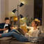 Lampe sur pied d'arbre pour le salon, lampe sur pied industrielle à 3 lumières avec 3 ampoules à DEL, têtes rotatives réglables, lampe sur pied de style campagnard debout pour bureau de chambre à coucher (noir)