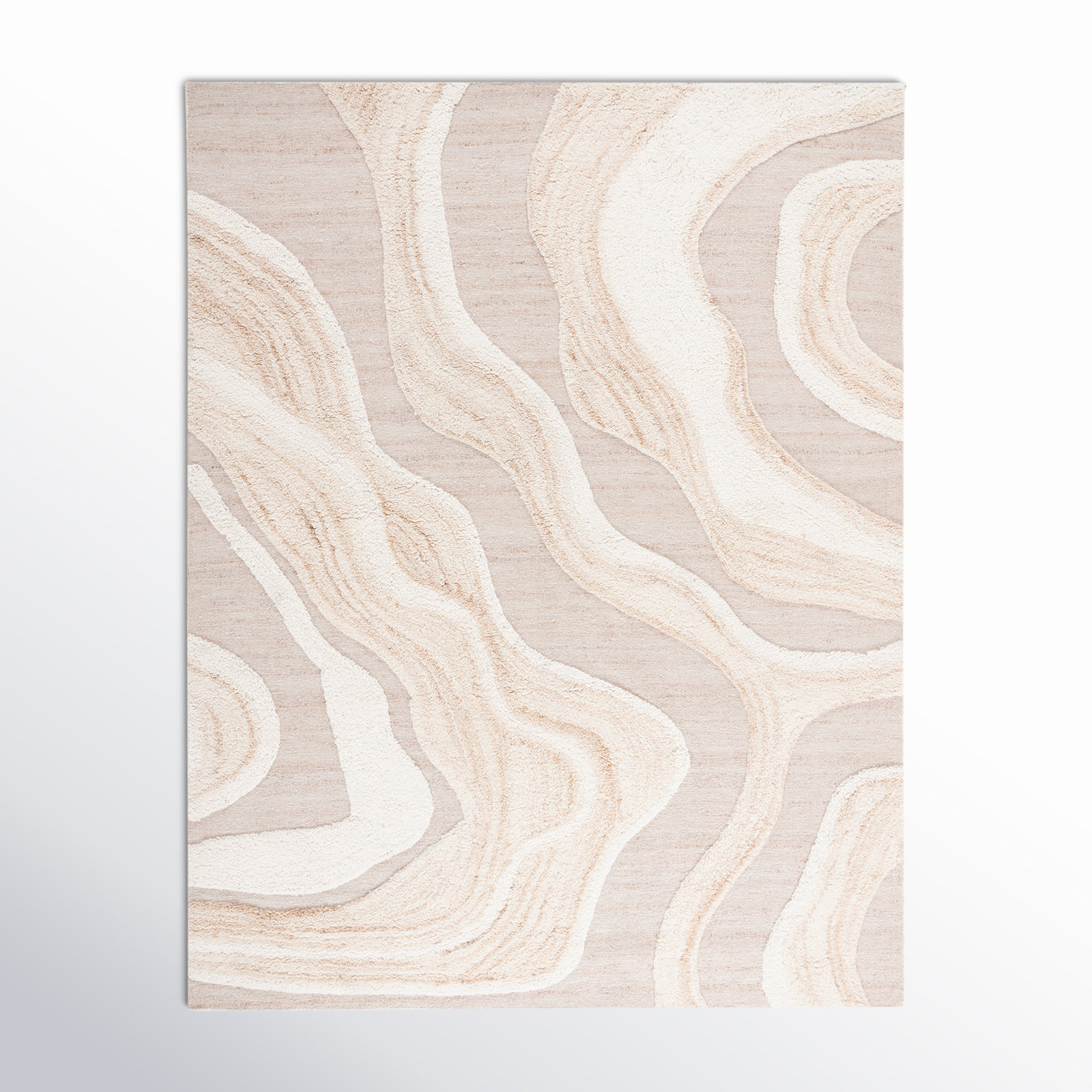 Lyonel Area Rug in Ivory/Brown, Rectangle 8' x 10'