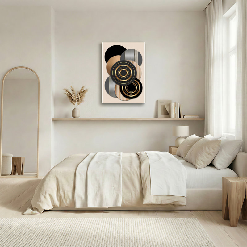 «Geometric Circles», reproduction d'art sur toile, ensemble de 1, Wrapped Canvas, 30"H x 20"W