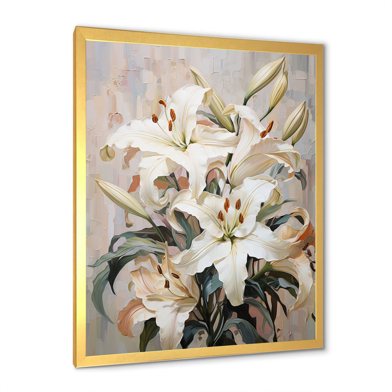 Beige lys simple Tranquility I - imprimé, H 44 po x l 34 po x P 1,5 po, Cadre doré simple