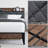 Upholstered Metal Slat Bed-1177663479