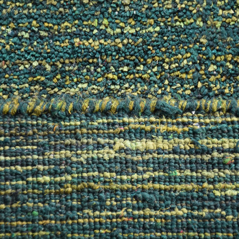 HAND KNOTTED LOOM SILK ECO-FRIENDLY AREA RUGS  - Green & Gold Color | Solid Design | Area rugs for Living room,Bedroom