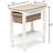 Ewart Beachside Chairside with Wicker Rattan Basket End Table with Glass Inlay-379781181