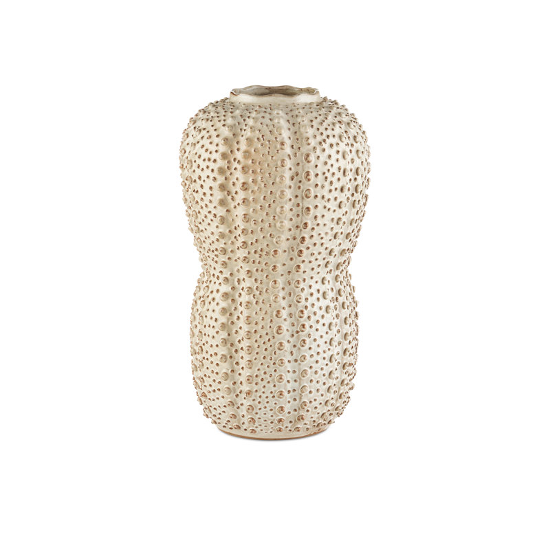 Peanut Handmade Ceramic Table Vase, 17" H x 9" W x 9" D