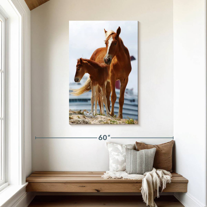 Brampt Brown Horses, 45" H x 30" W