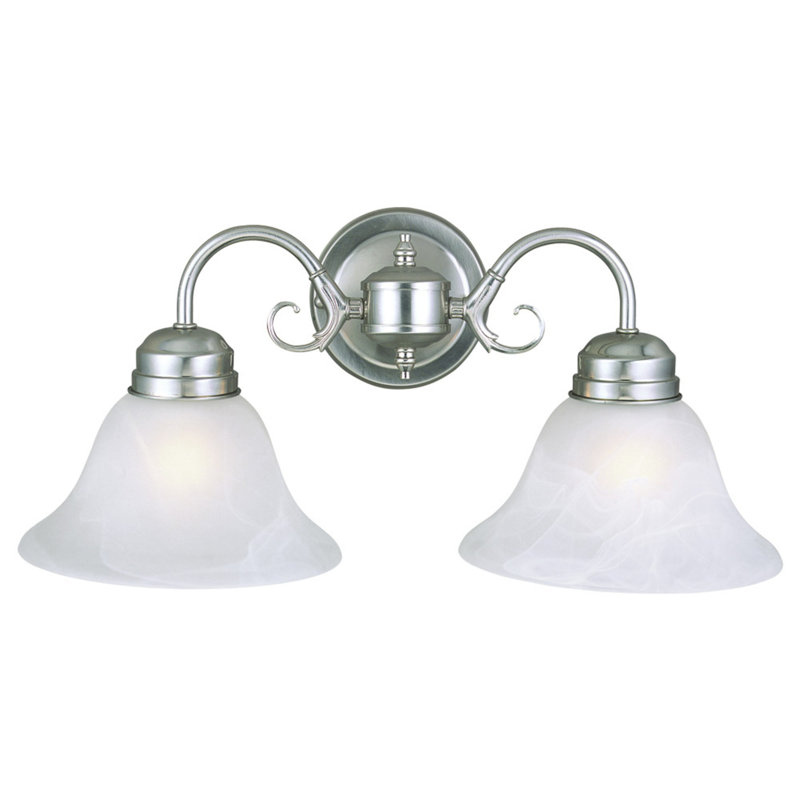 Guildford 2 - Light Dimmable Bath Sconce, Satin Nickel