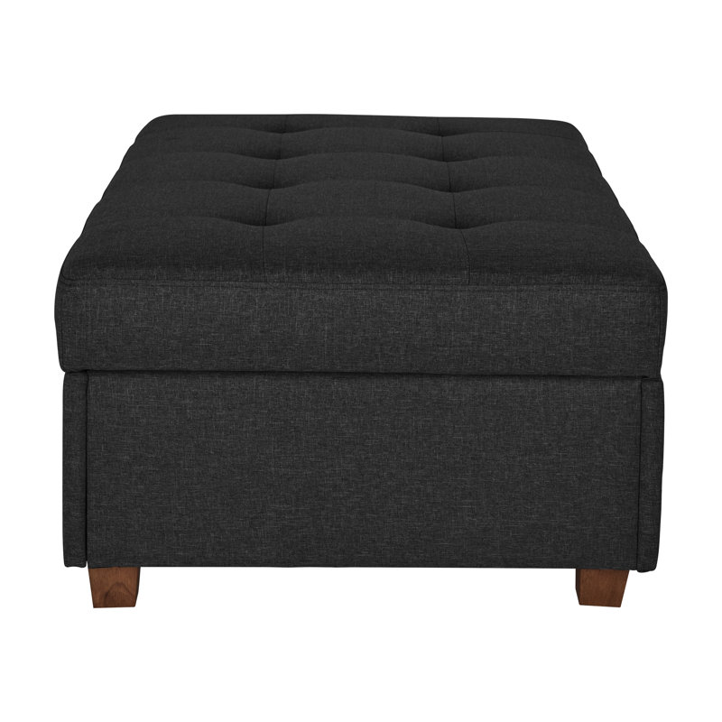 Repose-pieds avec rangement Calliemae, Polyester gris foncé