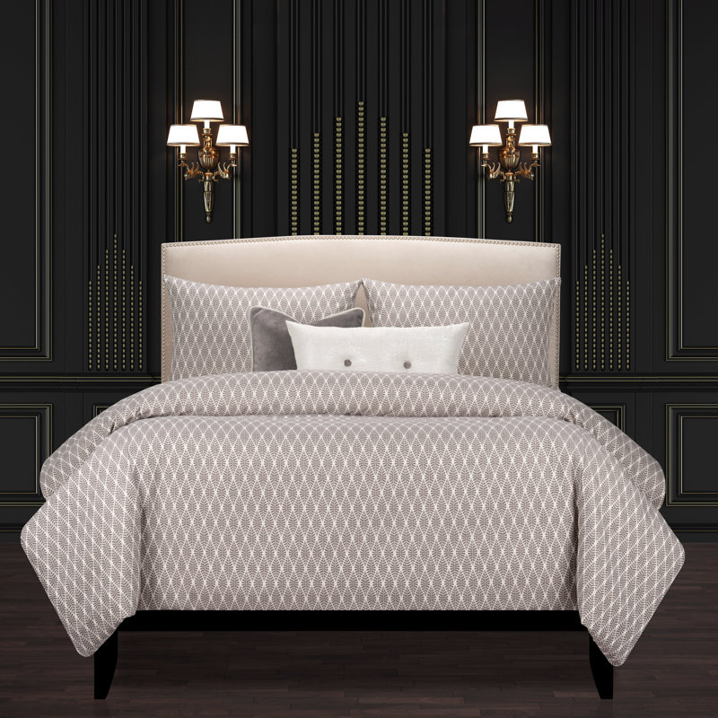 Ensemble de housse de couette et insert 5 pièces L'opera Luxury Microfiber, Noir