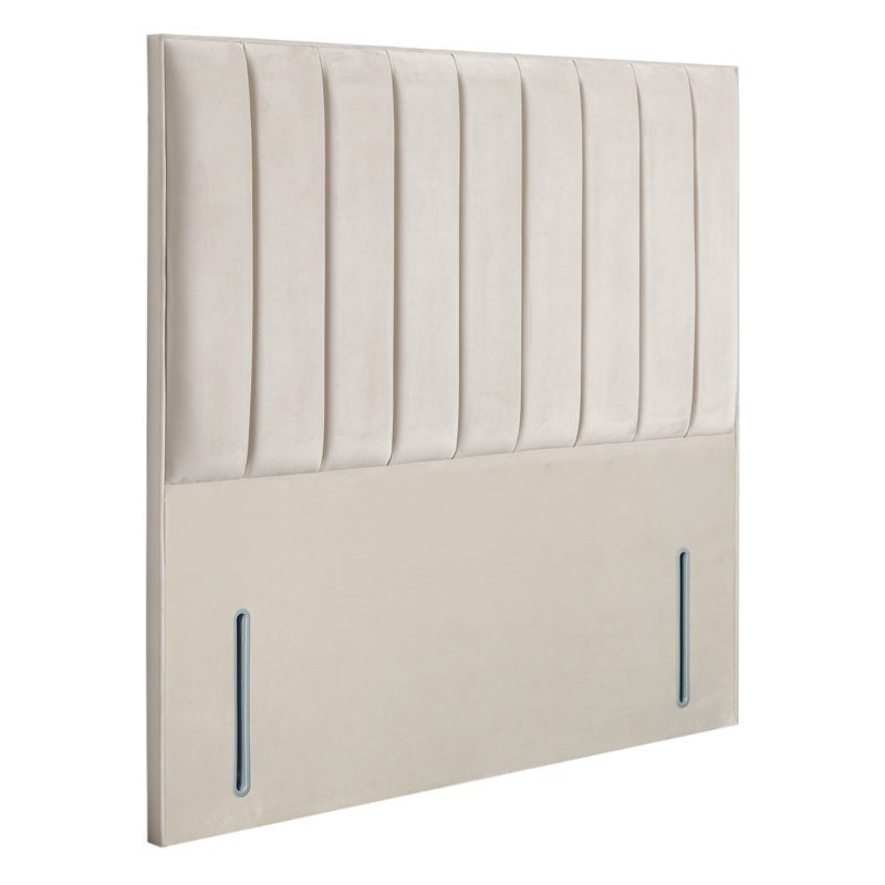 Upholstered Headboard, Super King (6'), Cream, Velvet