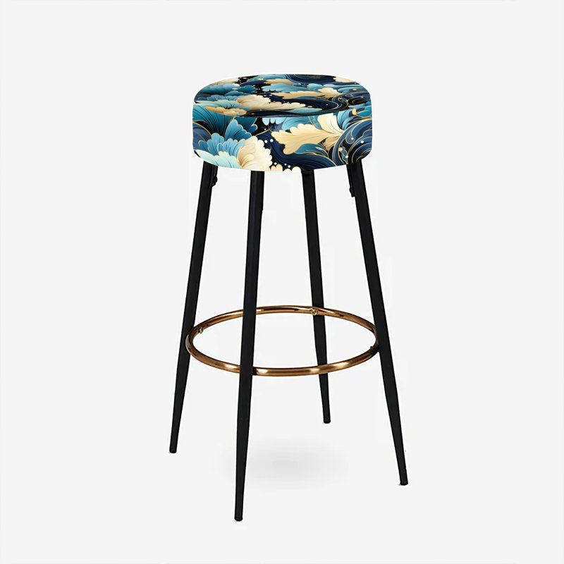 Ploeger - Ensemble de 2 tabourets de bar à motif cachemire