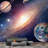 Planet In Outer Space Galaxy Peel & Stick Border-93868273