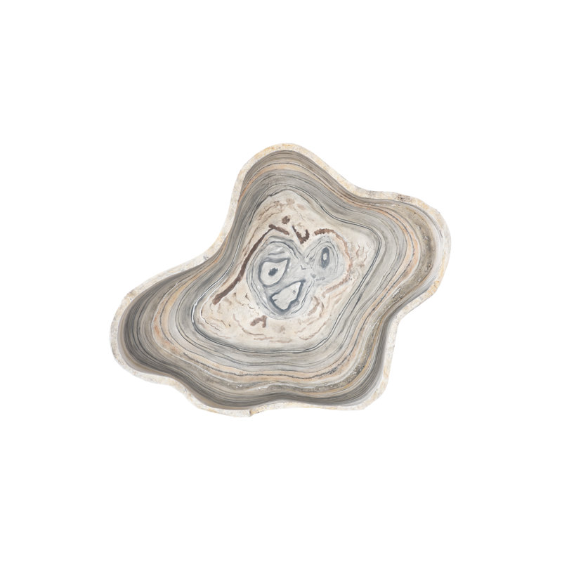 Abstract Decorative Bowl in Beige