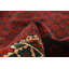 Tapis rectangulaire unique en laine de style années 1990 3 pi x 4 pi 8 po bourgogne