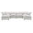 Naveen Linen 6Pcs Modular Sectional With Ottoman