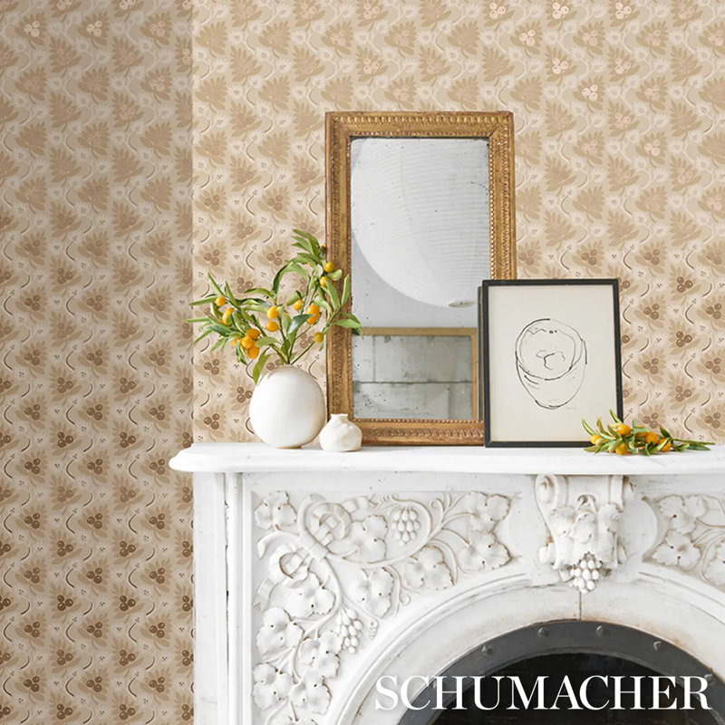 Custis Orchard Wallpaper, Brown