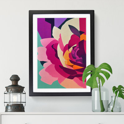 Peony Flower Suprematism - Single Picture Frame Print