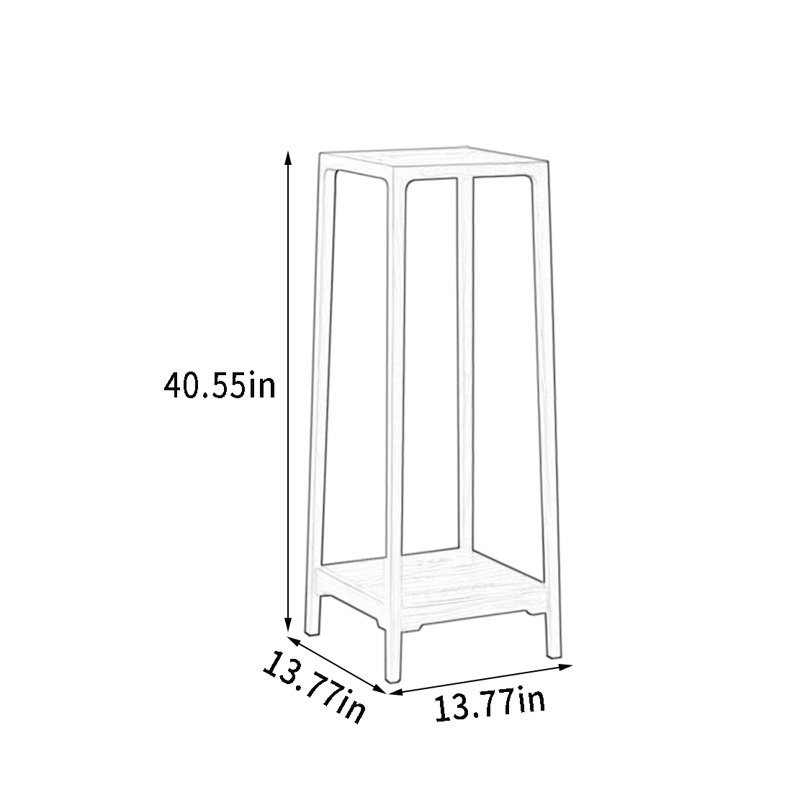Solid Wood Double - Layer Plant Stand