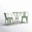 Ensemble bistro traditionnel pour 2 personnes avec table ronde, fauteuils en fer forgé, motif floral et design empilable Alan-23058017