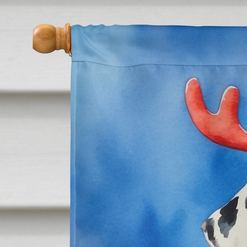 Drapeau de Noël maison de renne, Dalmatien