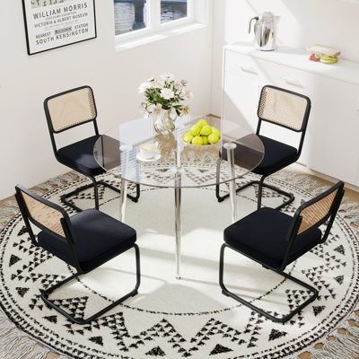Round Glass Top Dining Set
